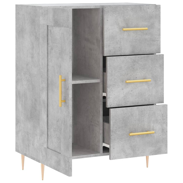 Betongraues Sideboard Ghiulmaber 69,5x34x90cm (Holz)