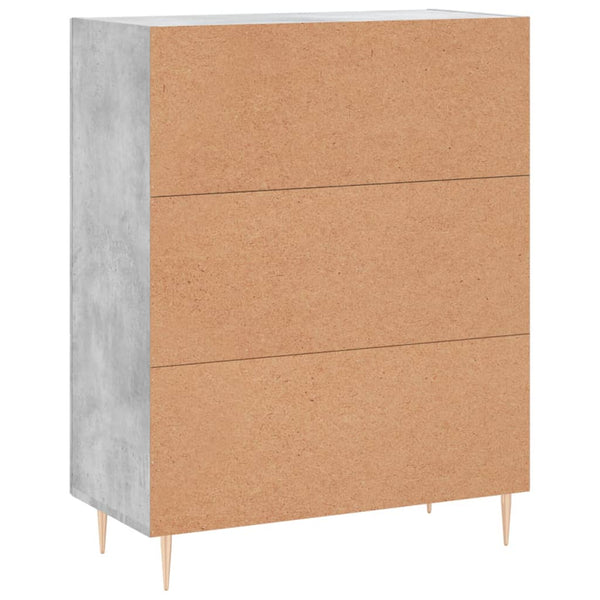 Betongraues Sideboard Ghiulmaber 69,5x34x90cm (Holz)