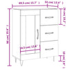 Sideboard Gloria, betongrau, 69,5x34x90cm (Holz)