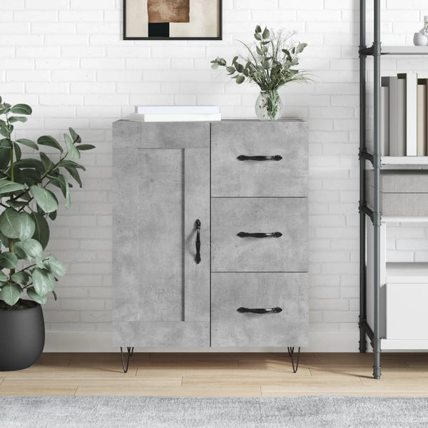 Sideboard Gloria, betongrau, 69,5x34x90cm (Holz)