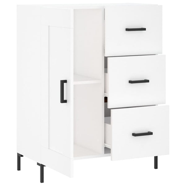 Weißes Sideboard Rachita 69,5x34x90cm (Holz)