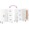Weißes Sideboard Rachita 69,5x34x90cm (Holz)