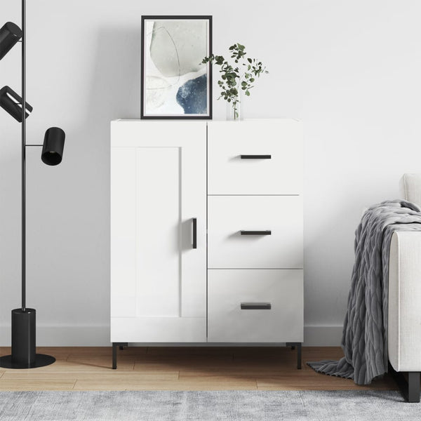 Weißes Sideboard Rachita 69,5x34x90cm (Holz)