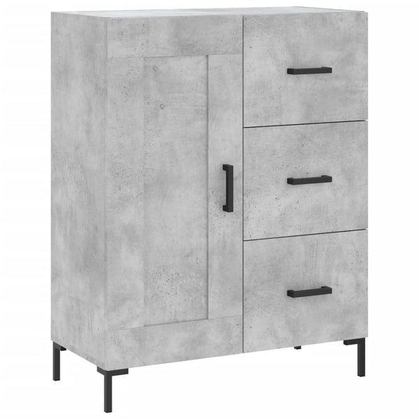 Betongraues Sideboard Rachita 69,5x34x90cm (Holz)