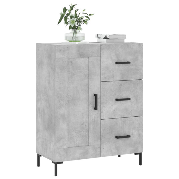Betongraues Sideboard Rachita 69,5x34x90cm (Holz)