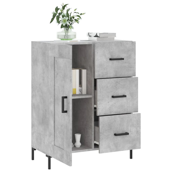 Betongraues Sideboard Rachita 69,5x34x90cm (Holz)