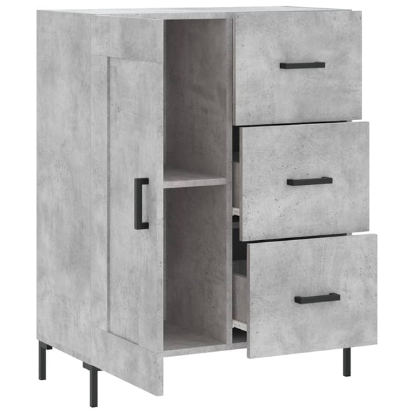 Betongraues Sideboard Rachita 69,5x34x90cm (Holz)