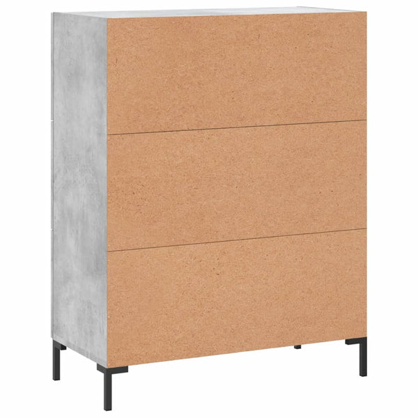 Betongraues Sideboard Rachita 69,5x34x90cm (Holz)