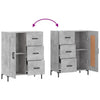 Betongraues Sideboard Rachita 69,5x34x90cm (Holz)
