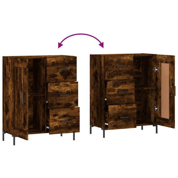 Anrichte Rachita aus geräucherter Eiche 69,5x34x90cm (Holz)