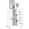 Weißes Sideboard Suzi 69,5x34x90cm (Holz)