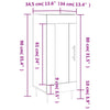 Betongraues Sideboard Dineh 34,5x34x90cm (Holz)