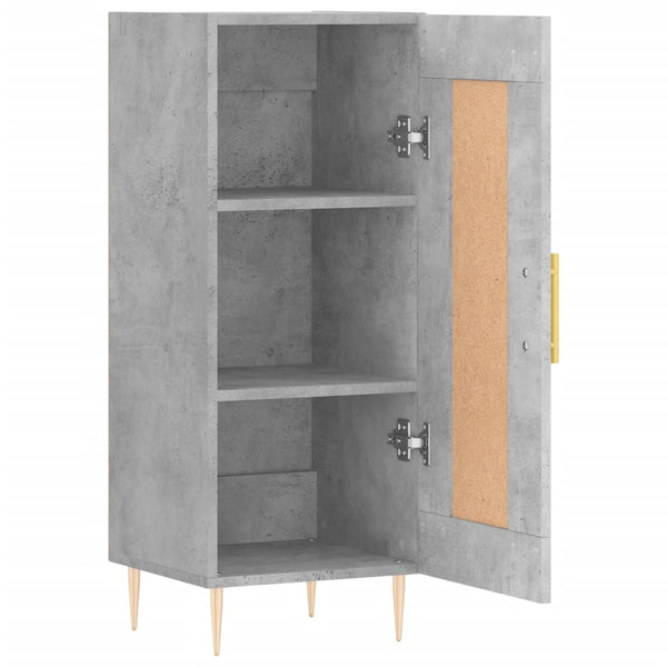 Betongraues Sideboard Dineh 34,5x34x90cm (Holz)