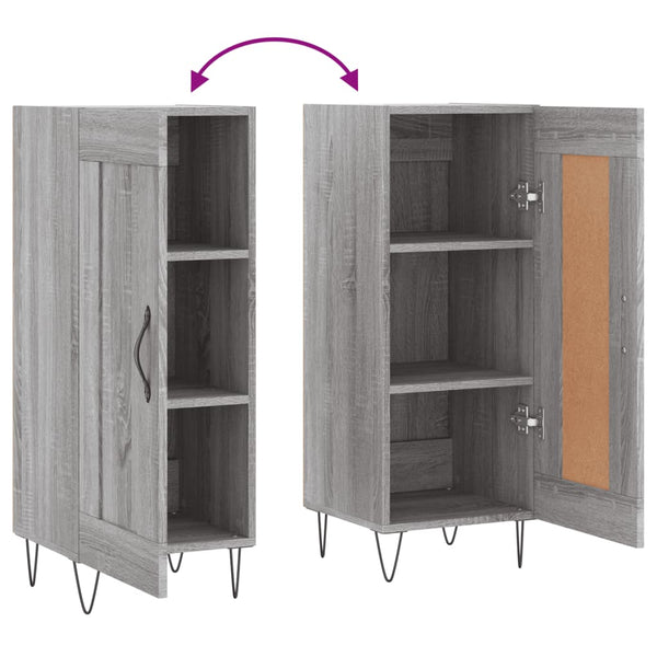 Graues Sideboard Hunor 34,5x34x90cm (Holz)