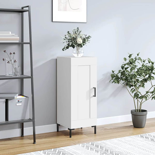 Weißes Sideboard Cristilena 34,5x34x90cm (Holz)