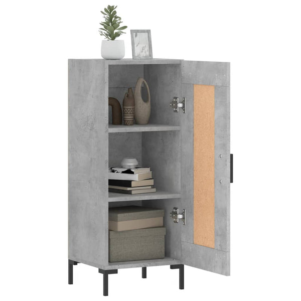 Betongraues Sideboard Cristilena 34,5x34x90cm (Holz)