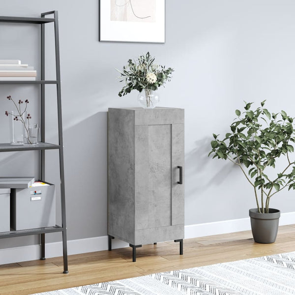 Betongraues Sideboard Cristilena 34,5x34x90cm (Holz)