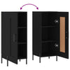 Schwarzes Sideboard Chiriana 34,5x34x90cm (Holz)