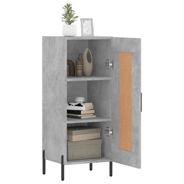 Betongraue Kommode Chiriana 34,5x34x90cm (Holz)