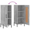 Betongraue Kommode Chiriana 34,5x34x90cm (Holz)