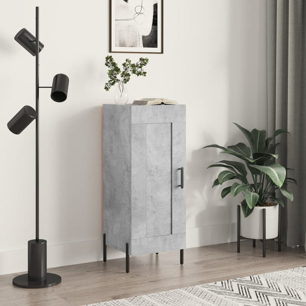 Betongraue Kommode Chiriana 34,5x34x90cm (Holz)