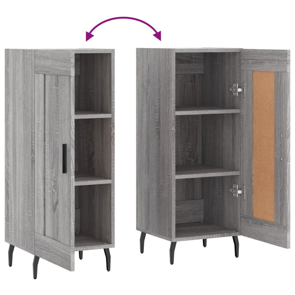 Graues Sideboard Abbas 34,5x34x90cm (Holz)