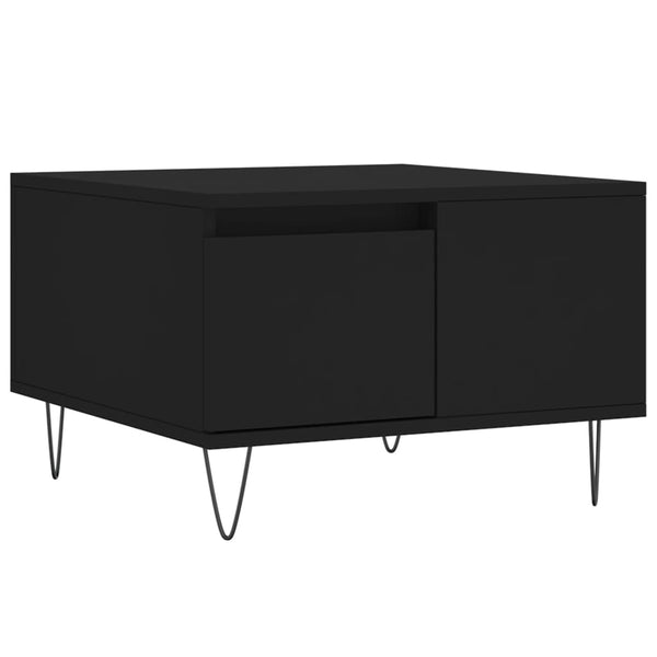 Couchtisch Patrut, Schwarz, 55x55x36,5cm (Holz)