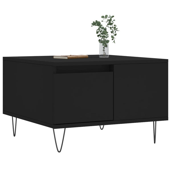 Couchtisch Patrut, Schwarz, 55x55x36,5cm (Holz)
