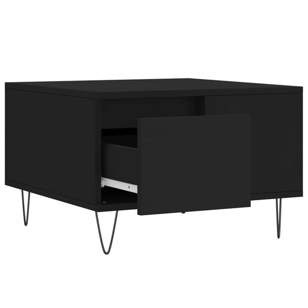 Couchtisch Patrut, Schwarz, 55x55x36,5cm (Holz)