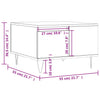 Couchtisch Patrut, Schwarz, 55x55x36,5cm (Holz)