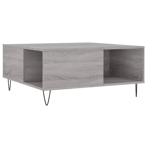 Grauer Couchtisch Lazar 80x80x36,5cm (Holz)
