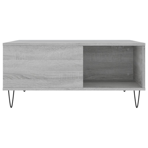 Grauer Couchtisch Lazar 80x80x36,5cm (Holz)