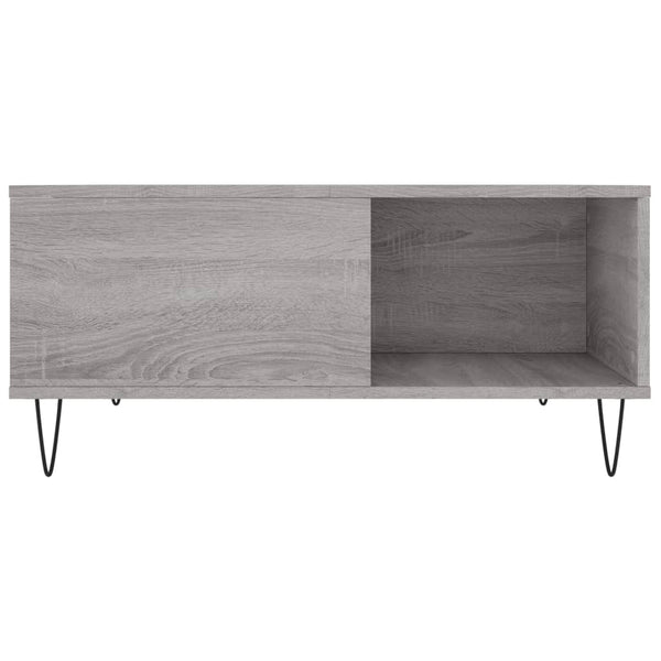 Grauer Couchtisch Lazar 80x80x36,5cm (Holz)
