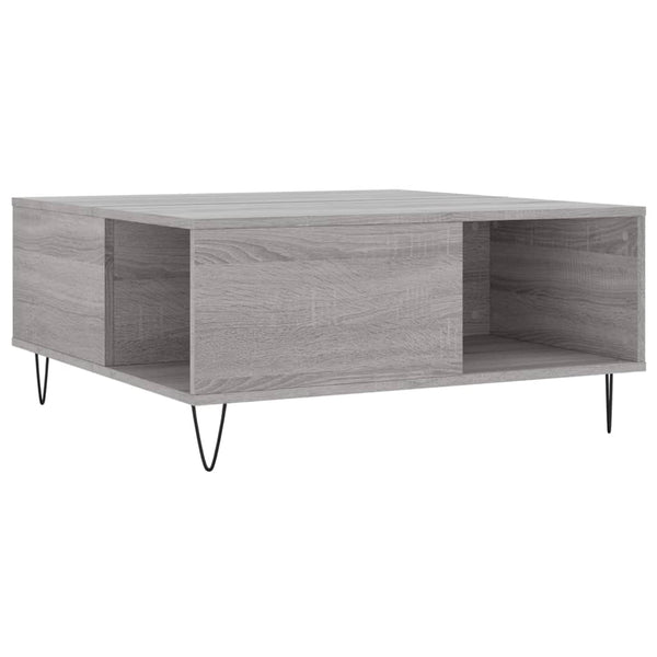 Grauer Couchtisch Lazar 80x80x36,5cm (Holz)