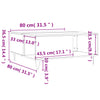 Grauer Couchtisch Lazar 80x80x36,5cm (Holz)