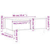 Couchtisch Alida Schwarz 90x50x36,5cm (Holz)