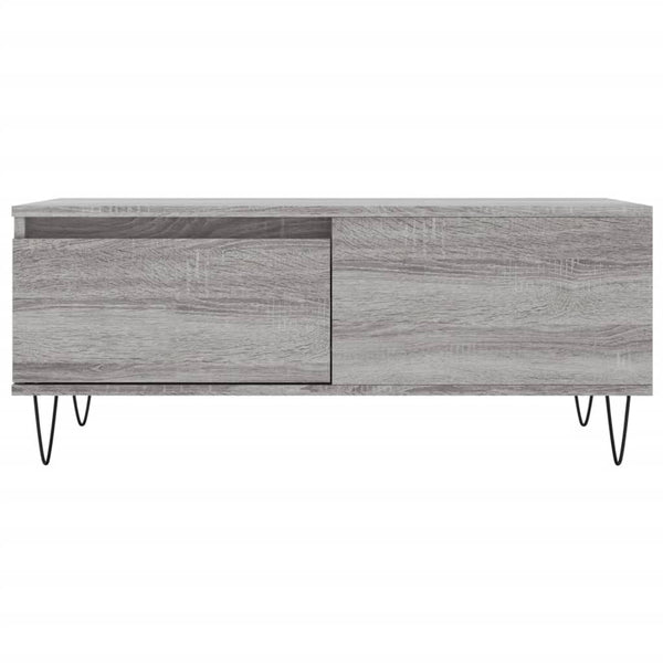 Grauer Couchtisch Vincenzio 90x50x36,5cm (Holz)