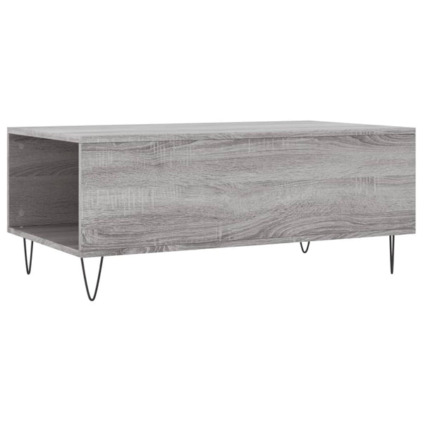Grauer Couchtisch Vincenzio 90x50x36,5cm (Holz)