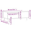 Grauer Couchtisch Vincenzio 90x50x36,5cm (Holz)