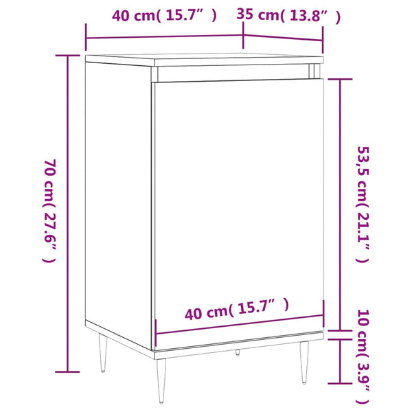 Valkoinen senkit Solo 40x35x70cm (2 kpl puinen)