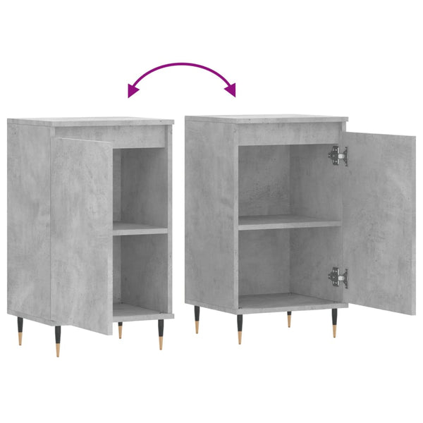 Betongraues Sideboard Solo 40x35x70cm (2 Stück Holz)