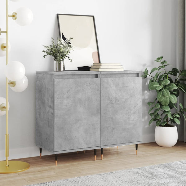 Betongraues Sideboard Solo 40x35x70cm (2 Stück Holz)