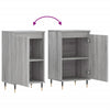 Graues Sideboard Solo 40x35x70cm (2 Stück, Holz)