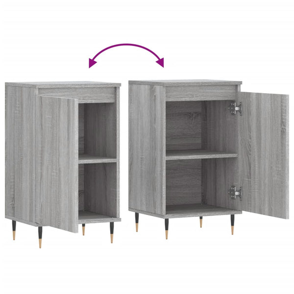 Graues Sideboard Solo 40x35x70cm (2 Stück, Holz)