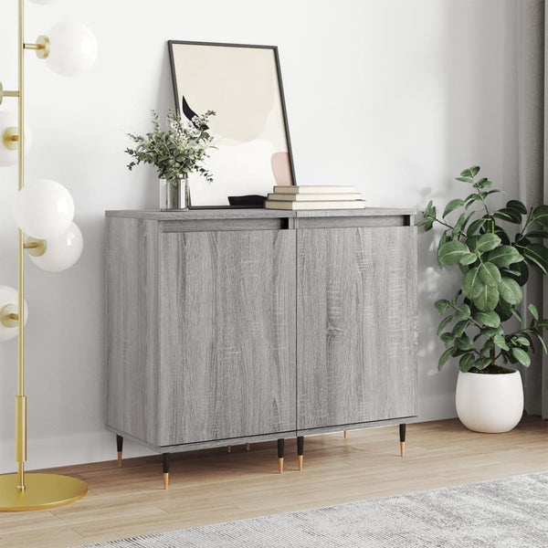 Graues Sideboard Solo 40x35x70cm (2 Stück, Holz)