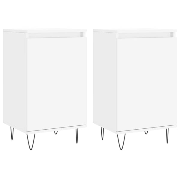 Weißes Sideboard Liugi 40x35x70cm (2 St. aus Holz)
