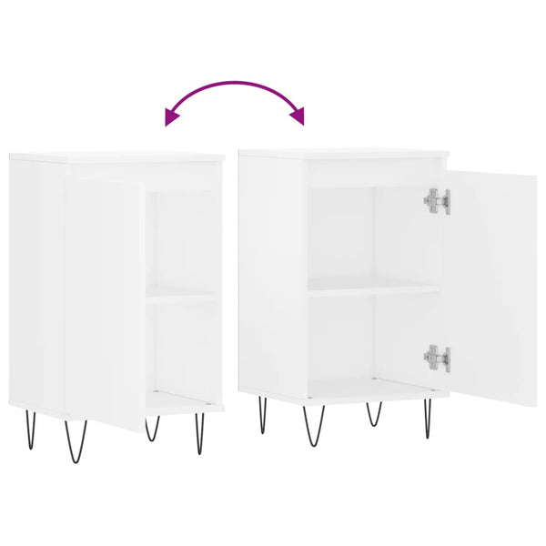 Weißes Sideboard Liugi 40x35x70cm (2 St. aus Holz)
