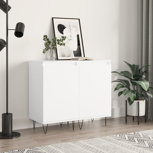 Weißes Sideboard Liugi 40x35x70cm (2 St. aus Holz)