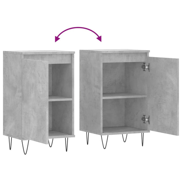 Betoninharmaa senkit Liugi 40x35x70cm (2 kpl puinen)