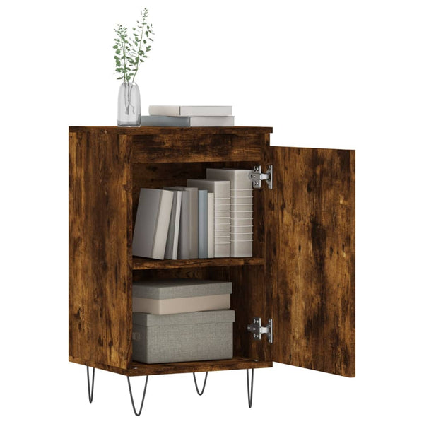 Vitrinenschrank Liugi aus geräucherter Eiche 40x35x70cm (Holz)